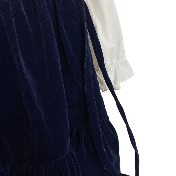 Vtg Sears Winnie the Pooh Dress Girls 4 Disney Ruffle Prairie Lace Velour Lace - Picture 13 of 15